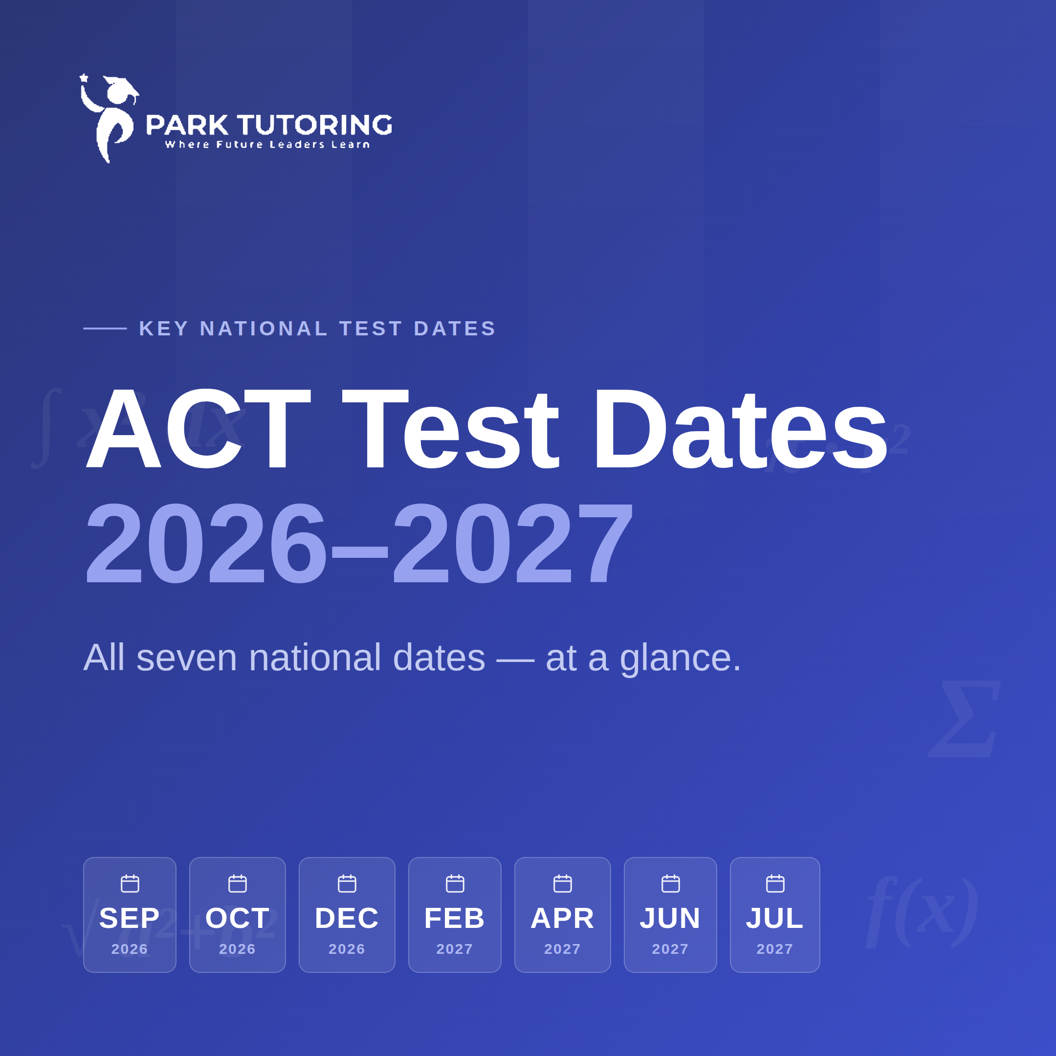 ACT Test Dates 2026–2027